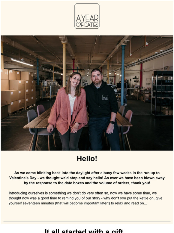 A big hello from us
