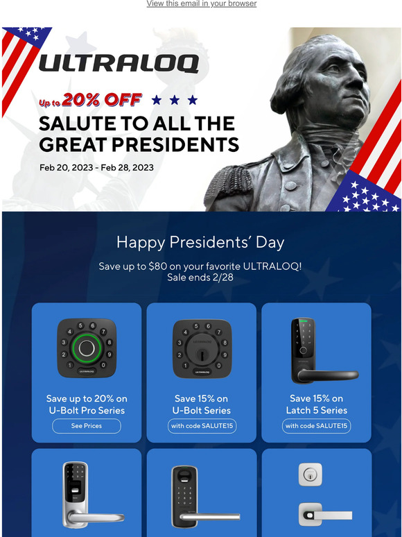 Presidents' Day Sale Event is Here!