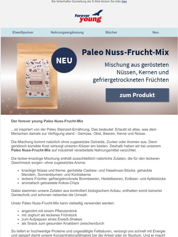 NEU: Paleo Nuss-Frucht-Mix! Jetzt zugreifen, Lieber Herr —