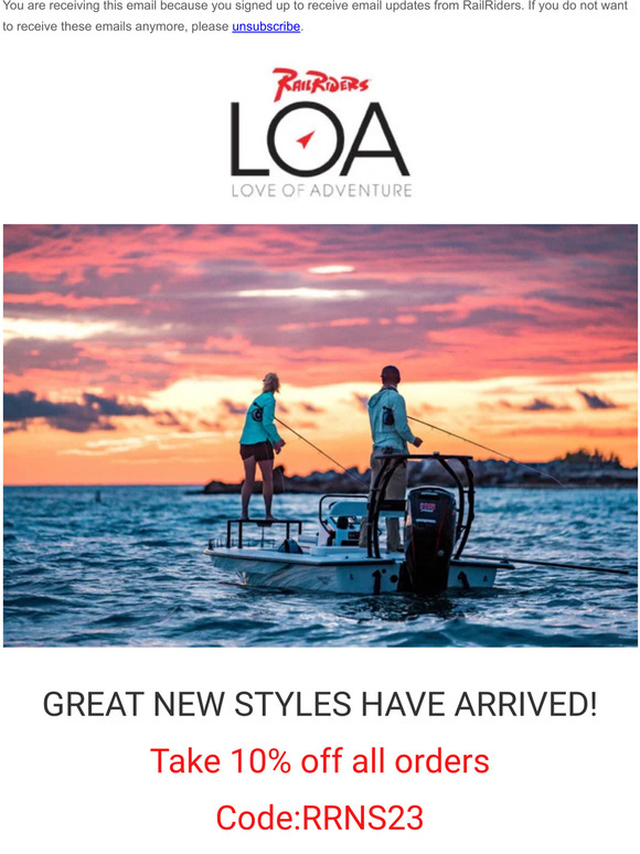 RailRiders NEW STYLES HAVE ARRIVED 10 OFF ALL ORDERS Milled