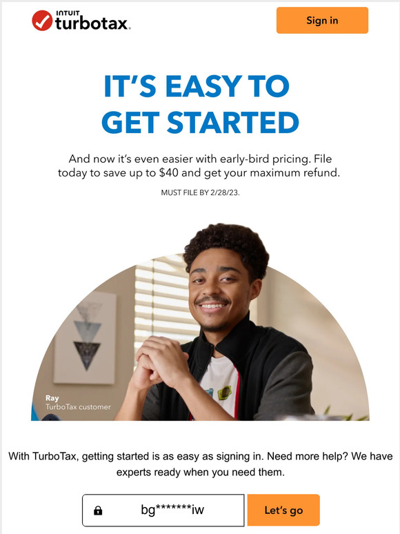 TurboTax: Last chance to save! Sign in with your User ID. | Milled