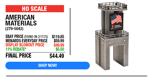 HO Scale American Materials (SKU# 279-5043)
