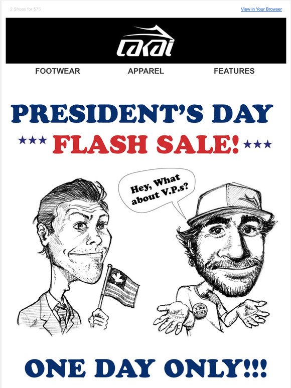 President's Day Flash Sale!