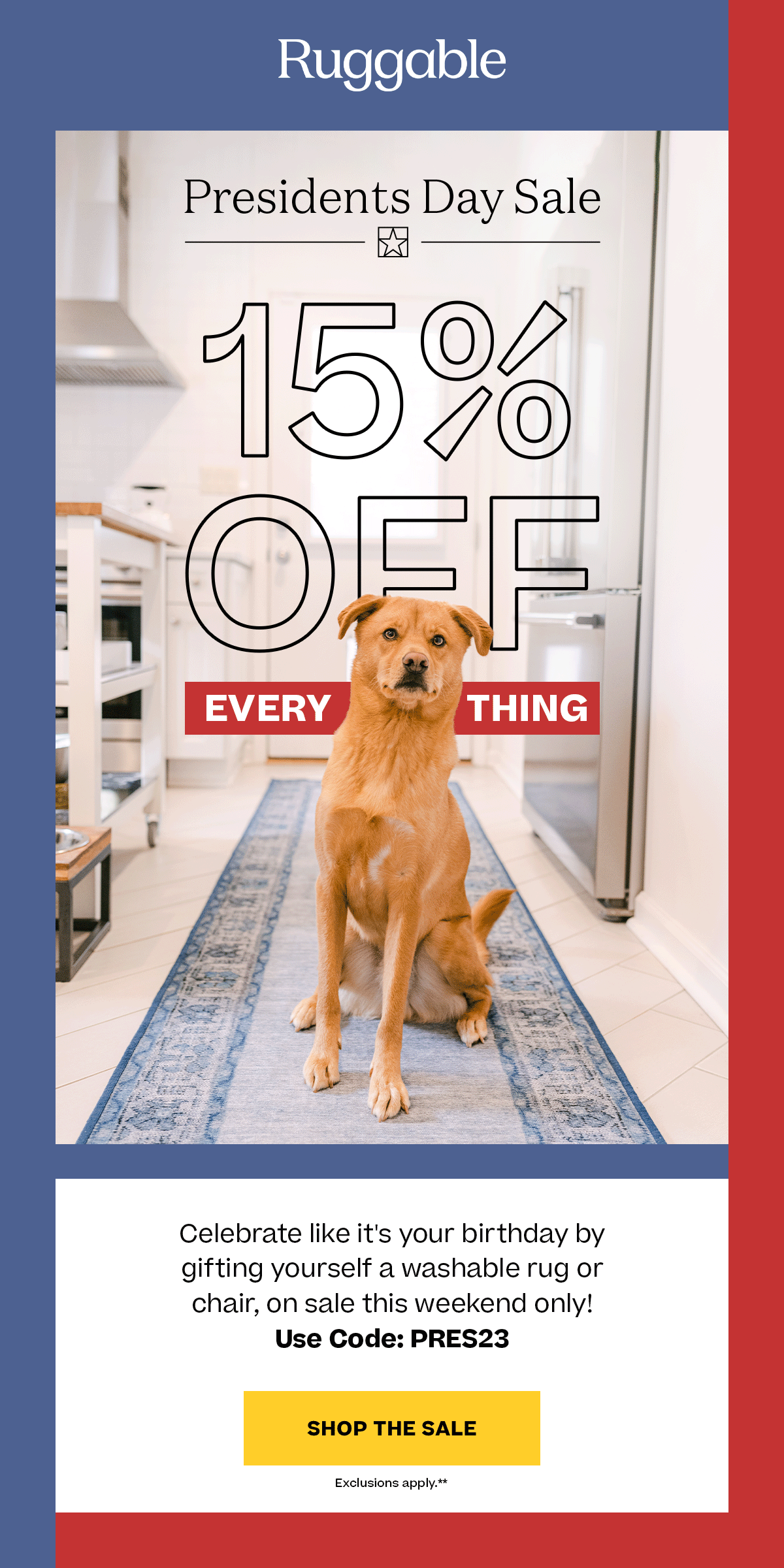 Ruggable Happy Birthday Mr. President Milled