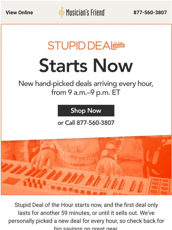 Stupid Deal of the Hour starts right now