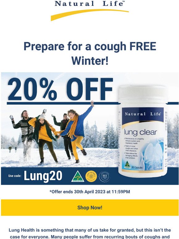 📣 Lung Clear is back! And we are giving you a discount! 🙌🏼