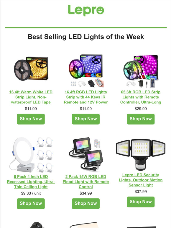 Lepro Best Selling LED Lights of the Week Lepro Milled