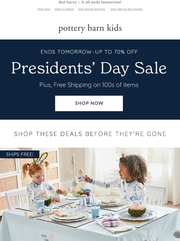 Pottery Barn Kids INSIDE Our Top Presidents' Day Deals ️🤍💙 Milled