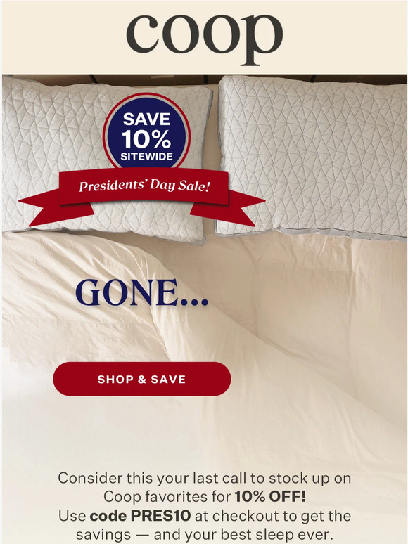 The Presidents’ Day Sale ends TONIGHT!