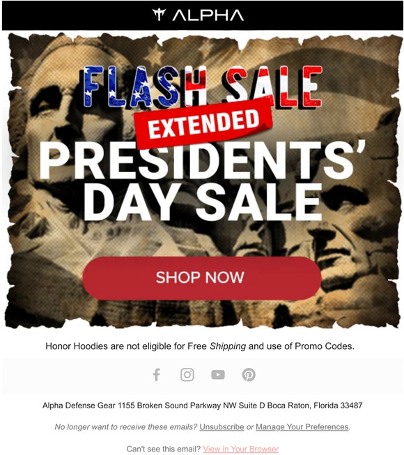 Presidents' Day FLASH SALE EXTENDED 🇺🇸