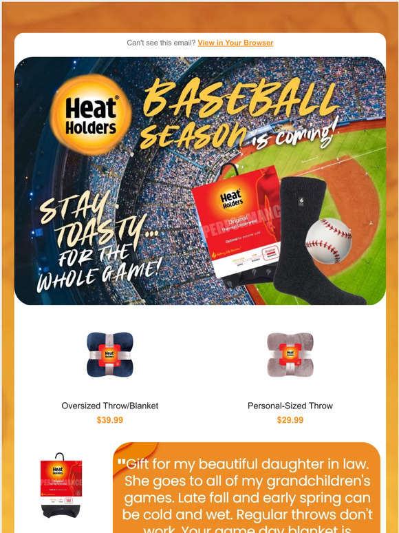 How are you going to stay toasty for the whole game?