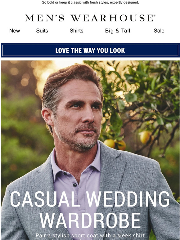 Men's Wearhouse Be the bestdressed guest Milled