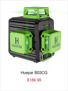 Huepar B03CG Pro - 3D Laser Level Lithium ion Battery with Hard Carry Case included