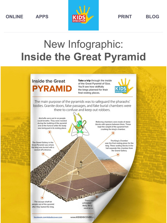 Kids Discover: New Infographic: Inside the Great Pyramid | Milled