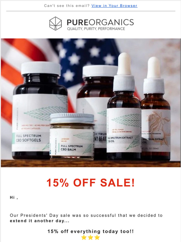 Presidents' Day Sale Extended- TODAY ONLY!