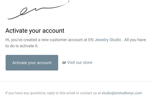 Customer account activation
