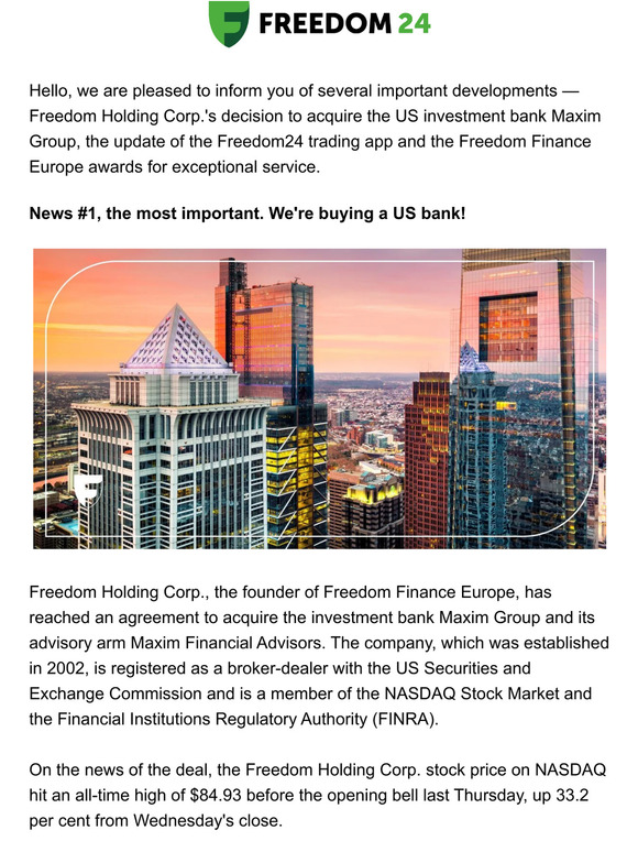 We have three big pieces of news for you!