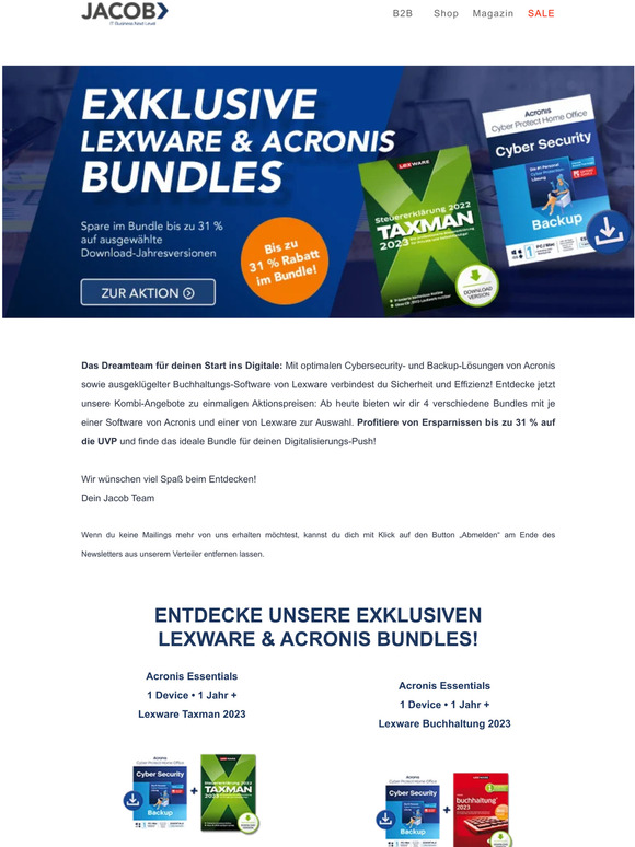 Exklusive Lexware & Acronis Bundles 📦 🛒