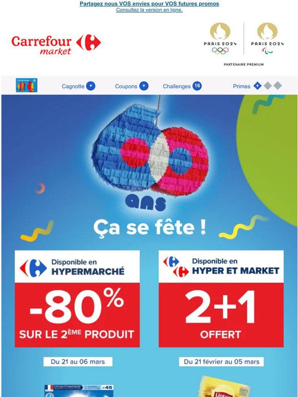 Les 60 ans Carrefour continuent de vous gâter !