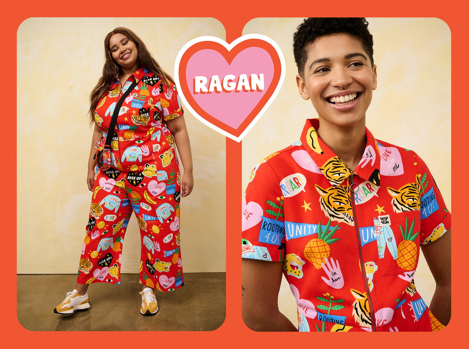 Ragan Jumpsuit in Ruby Taylor & Yak print