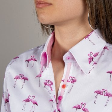 FLAMINGO PRINT LADIES SHIRT