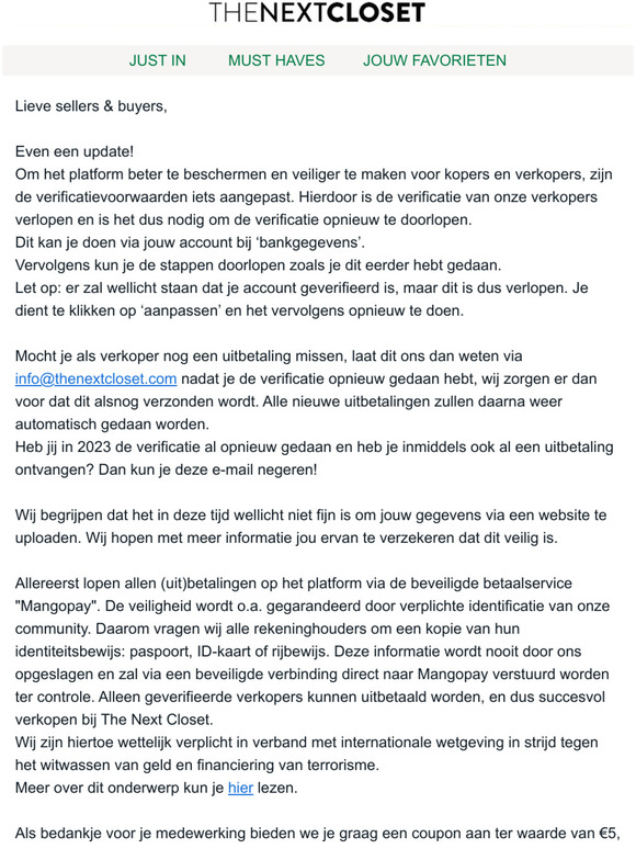 Verificatie van jouw account