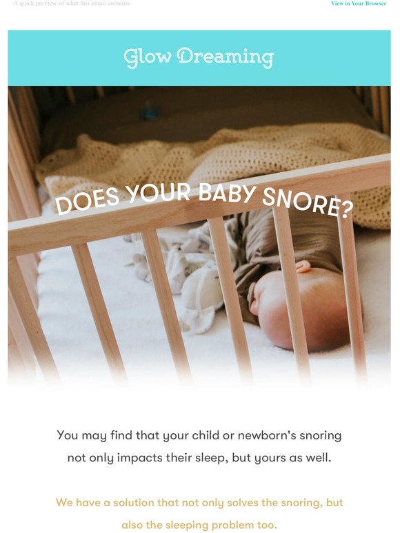 Does your baby snore?