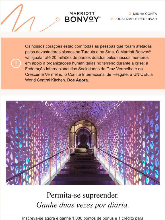 Atualização da sua conta Marriott Bonvoy: Ofertas especiais, benefícios e mais