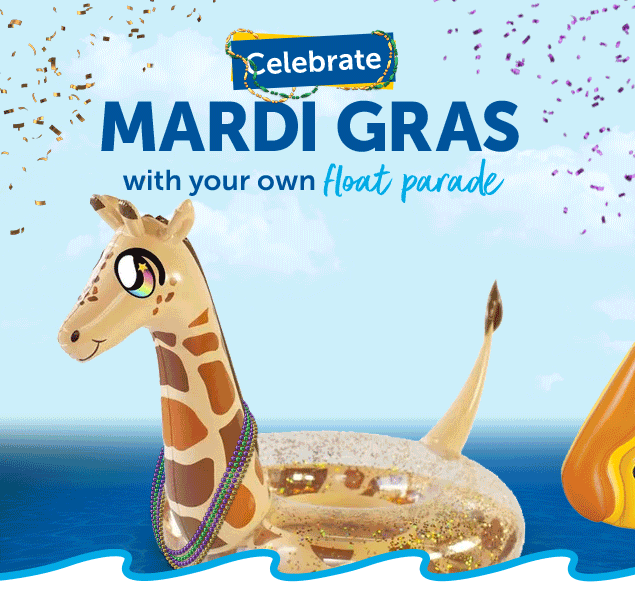 Leslie's Pool Supply 🎉 Celebrate Mardi Gras with Fun Pool Floats