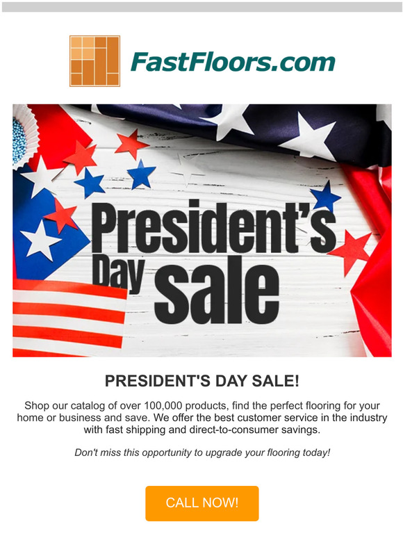 PRESIDENT'S DAY SALE!