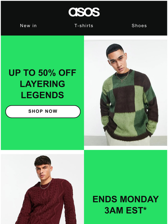 Up to 50% off layering legends! 🧶