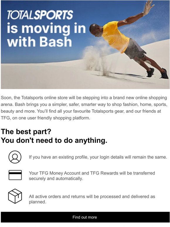 Totalsports is moving in with Bash