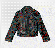 Leather Oversize Crop Washed Biker Jacket
