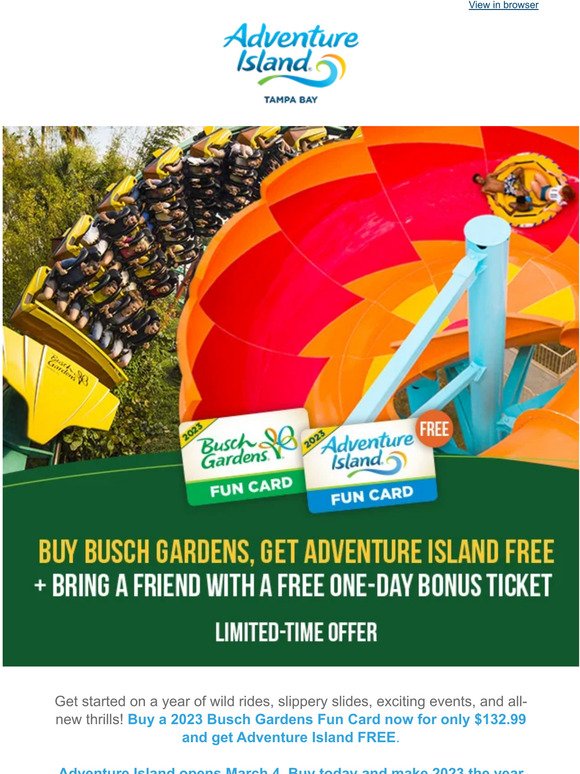 🎫 Add a FREE Friend Ticket to Your 2-Park Deal!