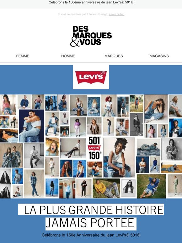 LEVI'S® 501®... 150 ans d'histoire !