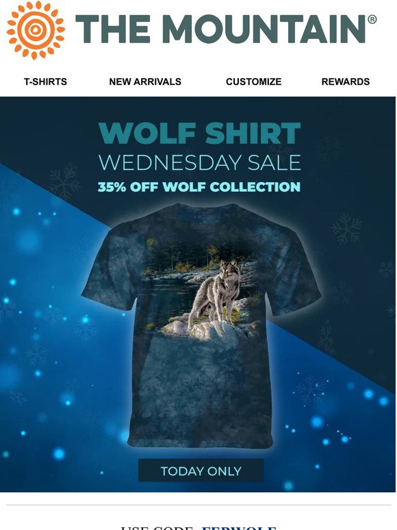 35% Off WOLF SHIRTS!