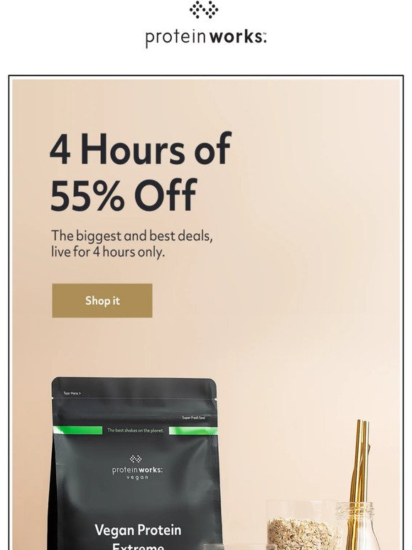 4 HOURS ONLY: 55% OFF! 😱