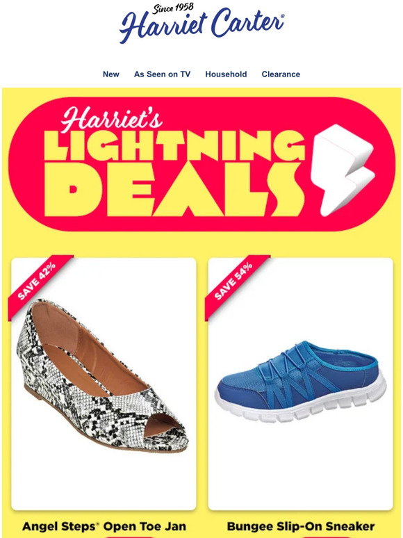 Harriet Carter Our clearance deals are back with a Lightning twist