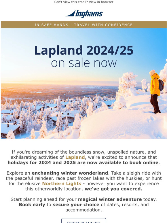 Inghams ️ Escape to Lapland in 2024/25 🦌☃️ Milled