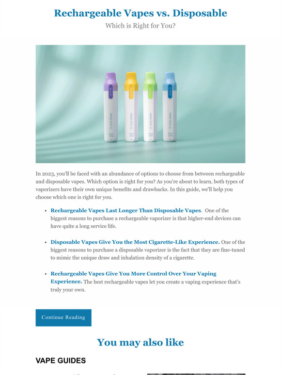 Innokin Technology Rechargeable Vapes vs. Disposable Which is Right