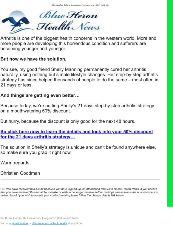 How To Cure Arthritis Naturally In 21 Days