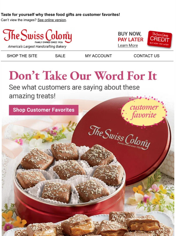 Swiss Colony Don’t Miss Out on Some of the Best We Have to Offer Milled