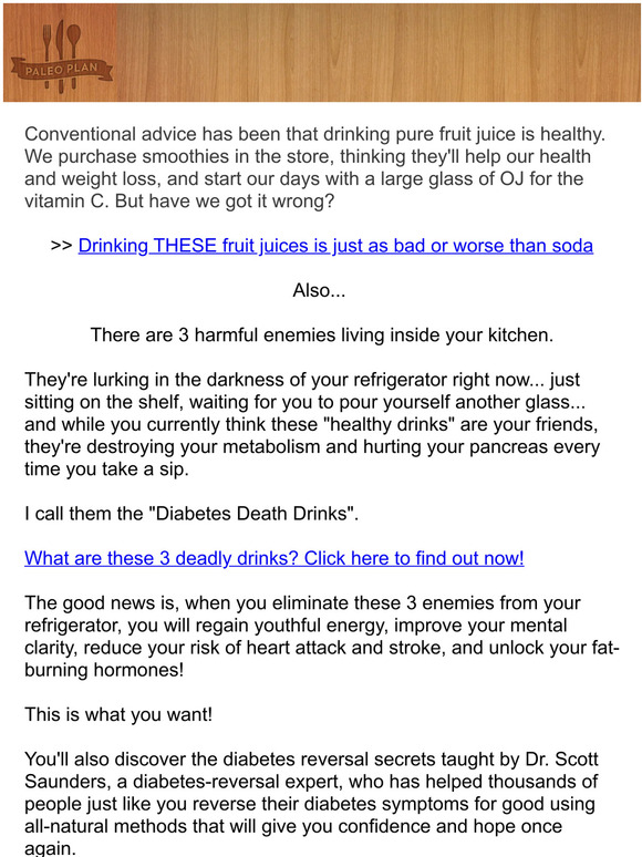 PaleoPlan Fruit juice worse than soda? Milled