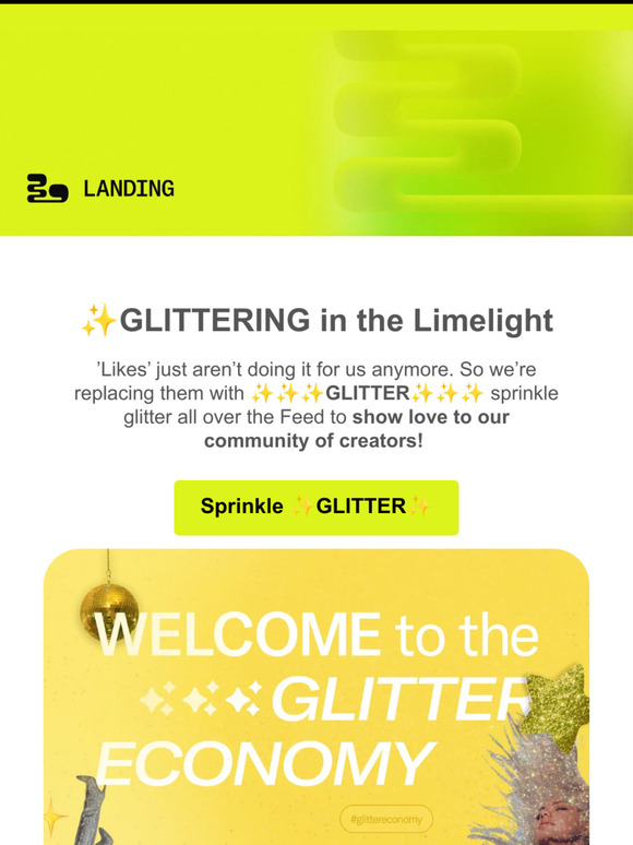 Welcome to the ✨GLITTER ECONOMY✨ - LandingZinne issue 27