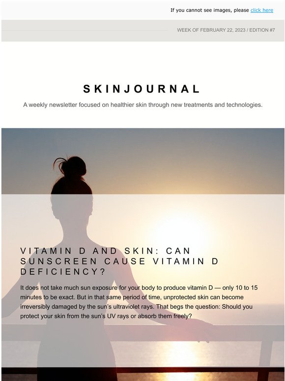 Vitamin D and skin: can sunscreen cause vitamin D deficiency?