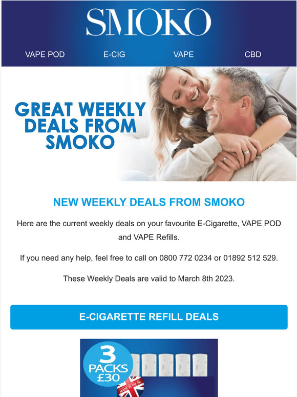 , New SMOKO Weekly Deals