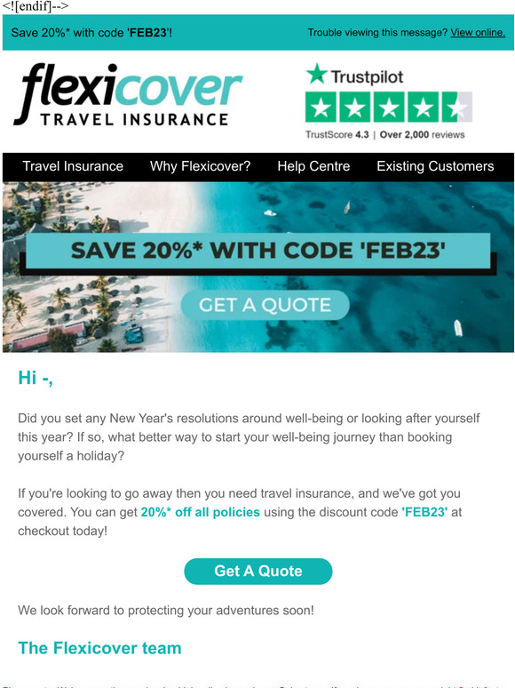 Have You Booked Your Holiday —?