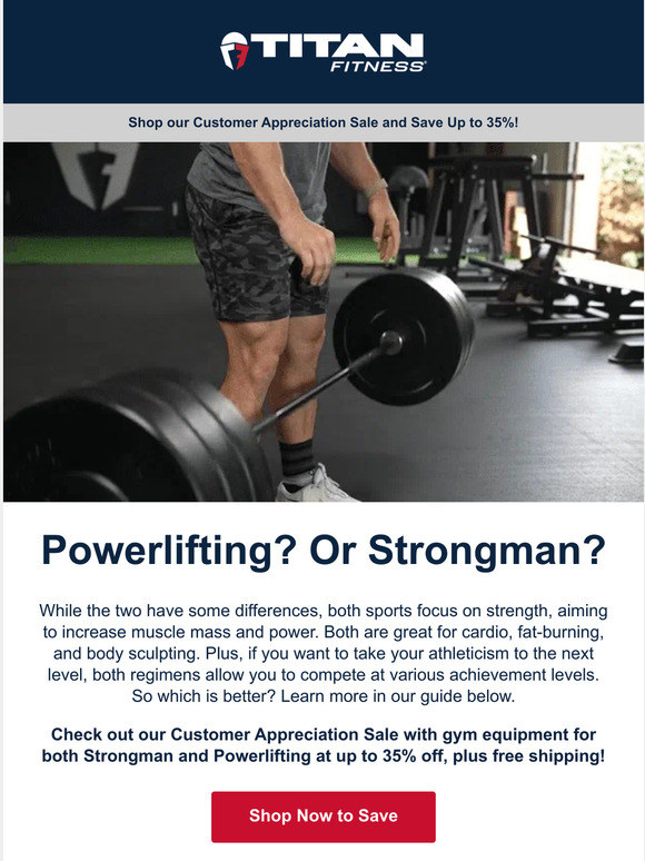 titan Powerlifting or Strongman? Which is better? Milled