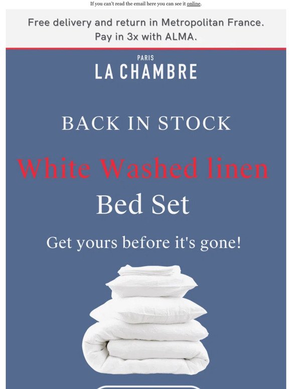 Re-Stock Alert - White Washed Linen ✨