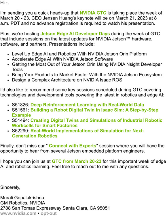 GTC 2023 Keynote with NVIDIA CEO Jensen Huang - March 21, 8am PDT